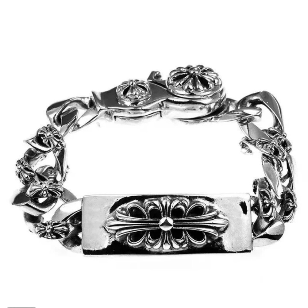 Stainless Steel Vintage Style Cross Unisex Bracelet Chain Link - Picture 5 of 5